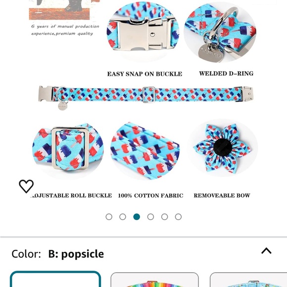 Fourth of July dog collar - Picture 3 of 6